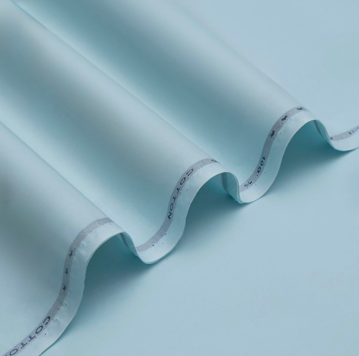 🌊 Luxe Aqua Breeze – Premium Semi-Stiff Unstitched Cotton Fabric