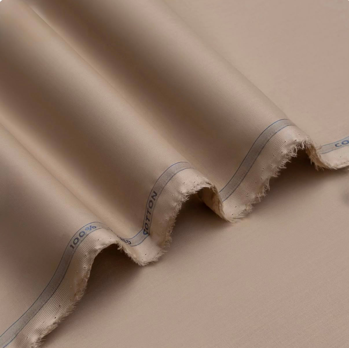 🪵 Light Taupe Semi-Stiff Cotton Unstitched Suit