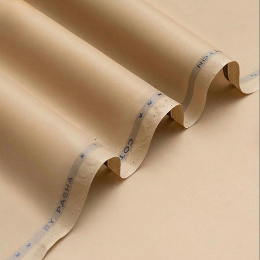 🪵 Luxe Camel Gold – Premium Semi-Stiff Unstitched Cotton Fabric